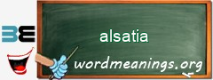 WordMeaning blackboard for alsatia